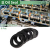 Oil Seal 42x65x12mm NBR Rubber High-Pressure Black 5 Pcs
