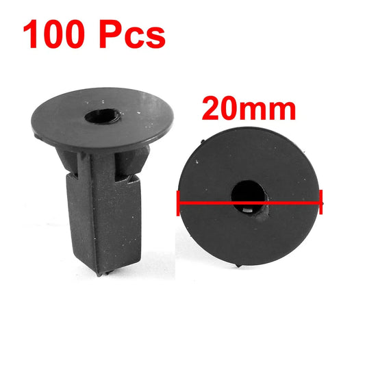 100 Pcs Black Plastic Fender Trim Panel Rivets for Toyota