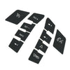 Button Repair Decals Car Sticker 1 Set ABS Black