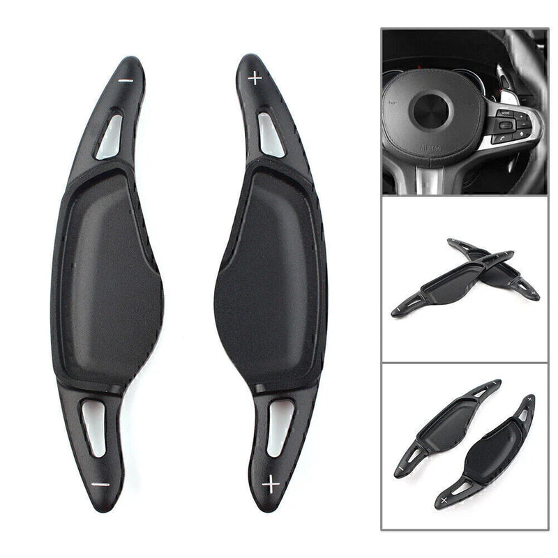 BMW 5 7 Series X3 X4 X5 Black Steering Wheel Paddle Shifter Extensions