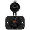 Relaxn Power Socket Twin USB-A/USB-C Flush Mount Black 12V/24V