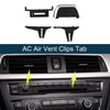 BMW Black Silver Tone Left Right Front Center AC Air Vent Clips