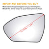 Hyundai Tucson Left Side White Mirror Glass with Back (2022-2024)