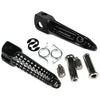 Kawasaki ZX6R ZX10R Black/Silver Front Footrest Pegs (2003-2013)
