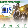 Motorcycle Rubber Blue Polka Dot Pattern Hand Grips Cover Kit