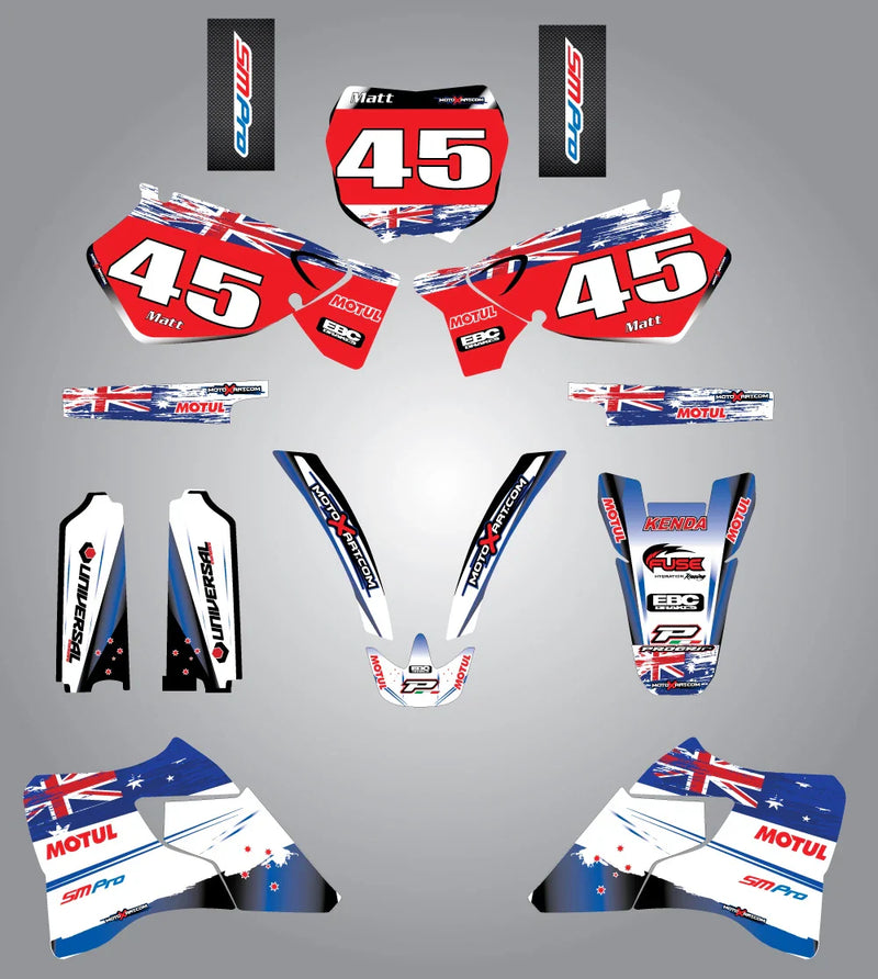 Yamaha YZ 125 AUSSIE PRIDE Custom Graphic Kit (1996-2001)