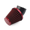 Motorcycle - Rubber Bend Inlet, Stainless Steel Mesh 48mm Air Intake Filter Cleaner
