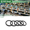 Make Model Oil Seal 50x58.6x5.3mm NBR Rubber Black 5 Pcs