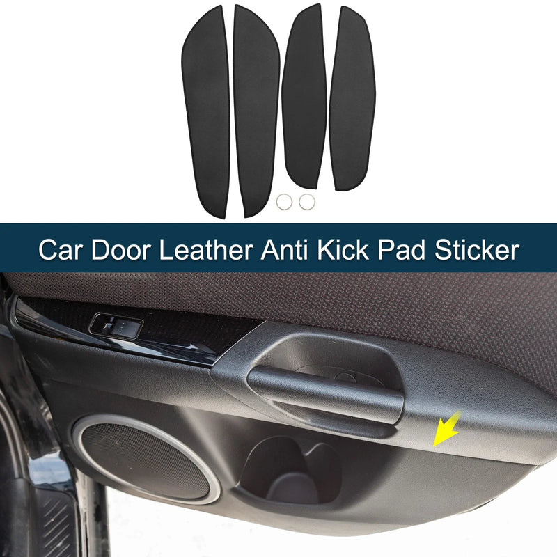 BMW 3 Series (2013-2019) Black 1 Set Kick Pad Sticker Leather