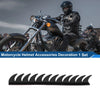 Motorcycle Helmet Accessories Decoration 1 Set Black Plastic PU Glue