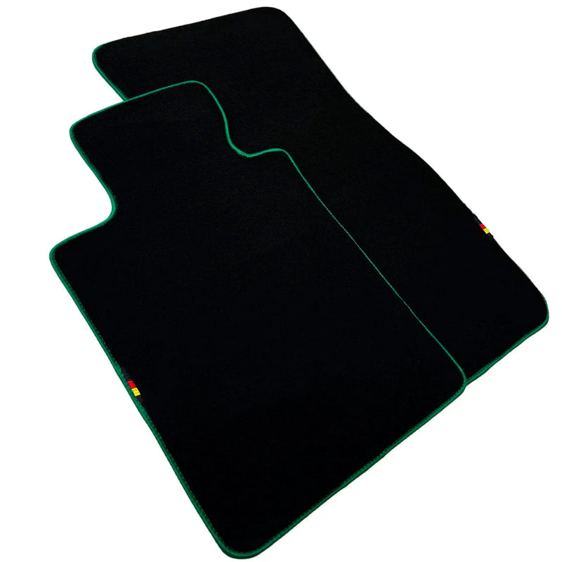 BMW X5M E70 SUV with Green Trim AutoWin Black Floor Mats (2009-2013)