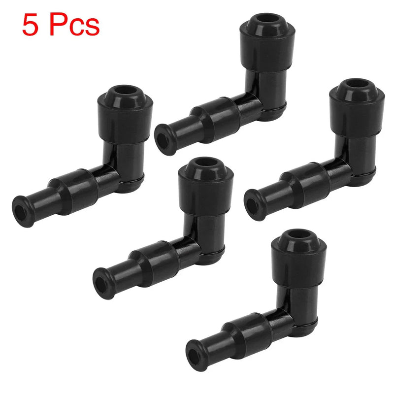 CG125 GN125 Motorcycle Dirt Bike 5pcs Spark Plug Cap Cover Black Waterproof