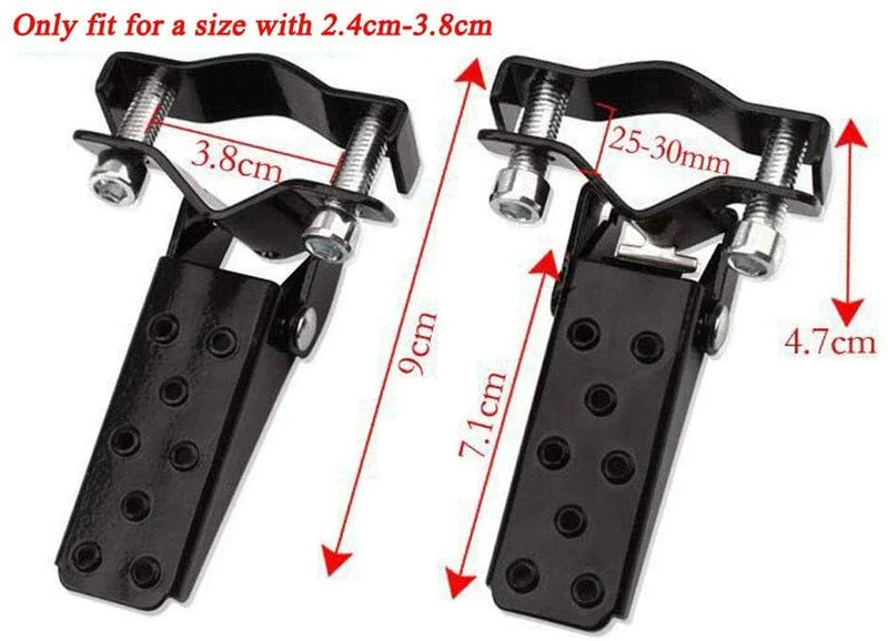 MTB BMX Road Bike Black Steel Foldable Foot Pegs