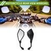 Motorcycle M10 Rear View Mirrors Polygonal Shape Black Iron Plastic 1 Set