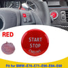 BMW E90 E92 E60 X5 Red Engine Start Stop Push Button Cover Trim (2007-2013)