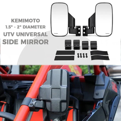 Polaris Ranger 570 XP 900 1000 2 x UTV Side Rear View Mirrors (2015-2023)