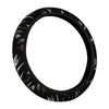 Car - Grey & Black 15" PU Leather Steering Wheel Cover Trim (2015-2023)