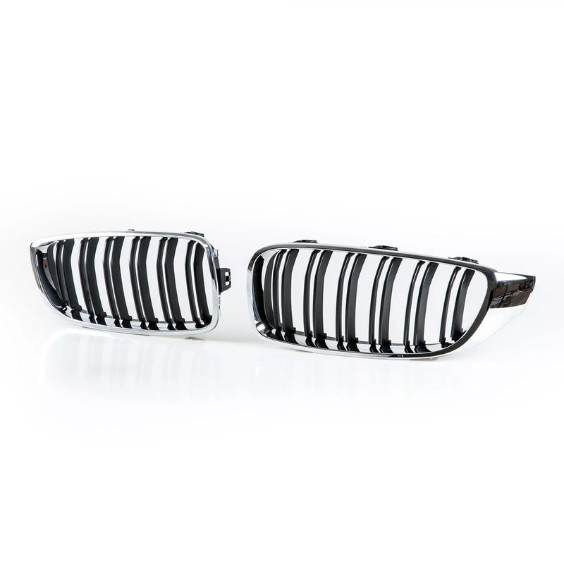 BMW F32 F33 F36 F80 F82 M3 M4 M4 Style Chrome Black Front Grill (2012-2020)