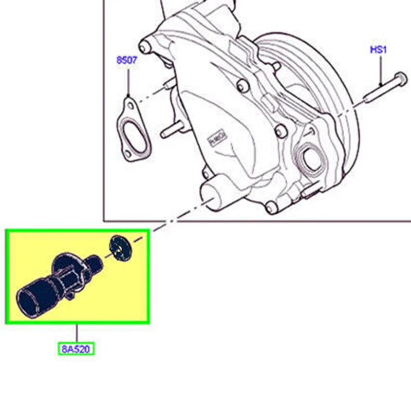 Land Rover LR4 Range Rover Water Pump Oil Cooler Pipe Tube Adaptor (2010-2016)