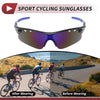 1 Set Motorcycle Riding Goggles Blue Lens Blue Frame PC Cycling Sunglasses