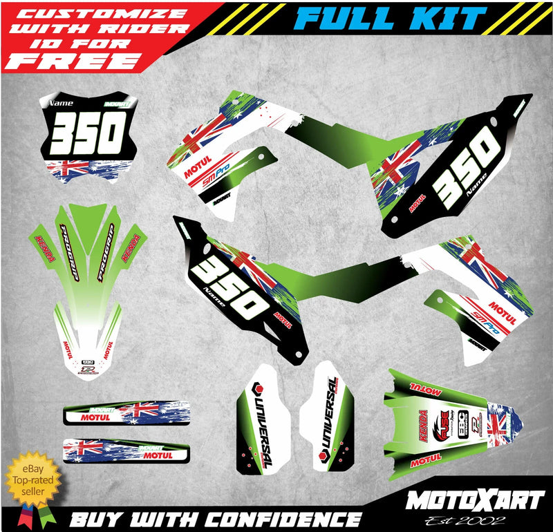 Kawasaki KXF 450 (2019-2020) - Aussie Pride Style Stickers Custom Decal Kit
