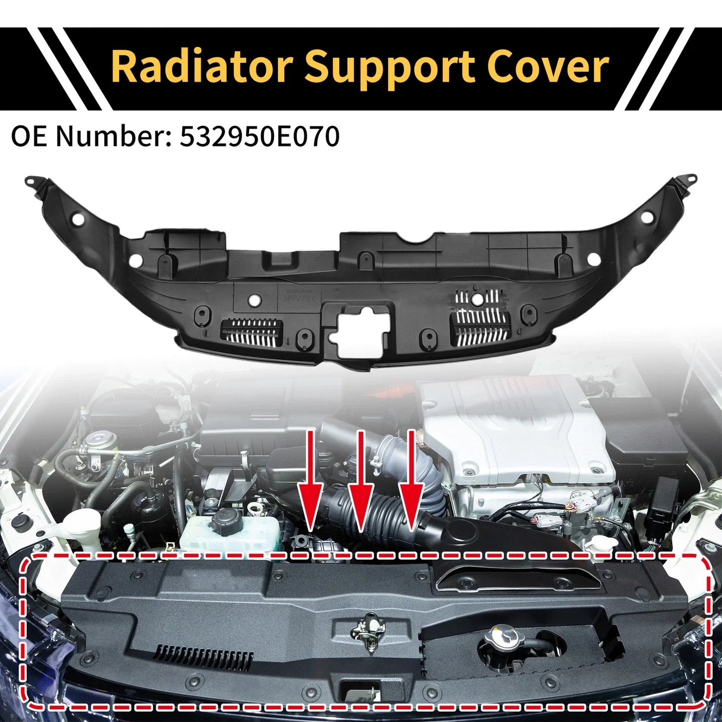 Radiator Support Cover for Toyota Highlander (2014-2019)
