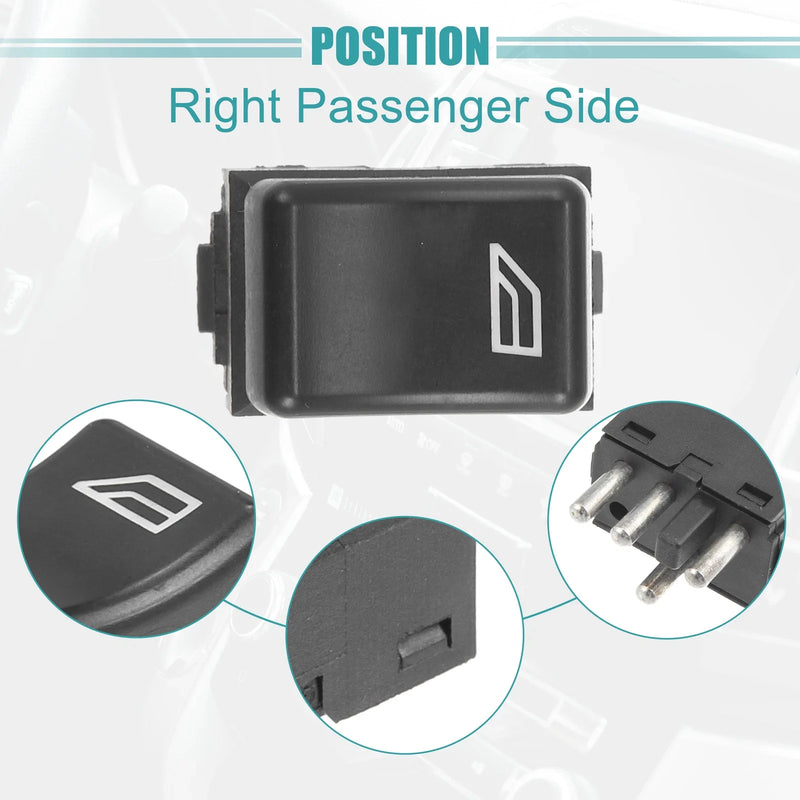 Volvo FH 12, 16, FL, FM, 10, NH, NL Passenger Power Window Switch (85-06)