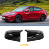 Tesla Model 3 Gloss Black Left Right Mirror Cover Caps (2018-2024)