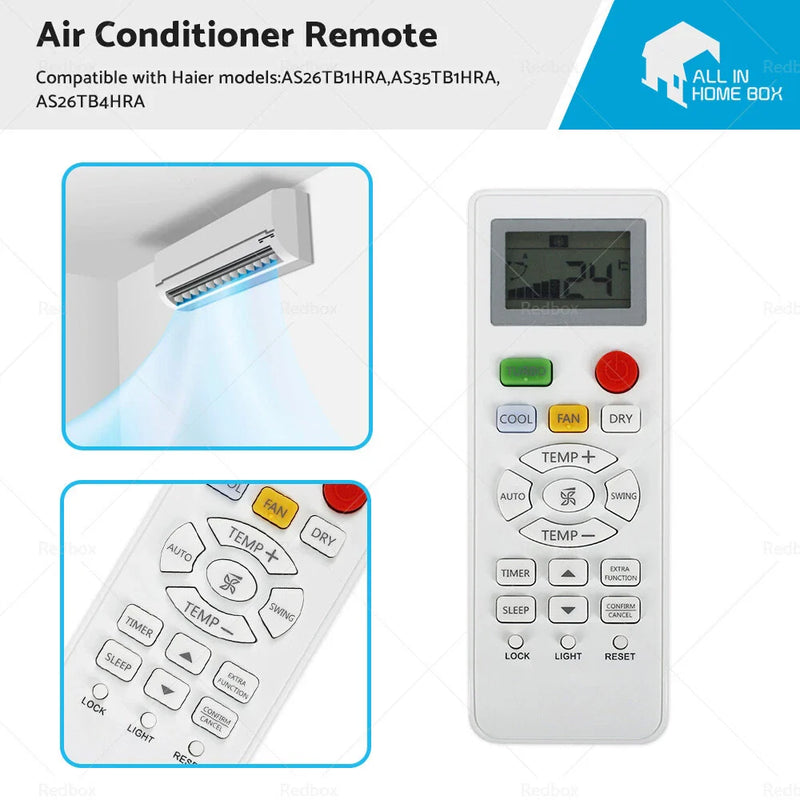 Haier AS26TB1HRA, AS35TB1HRA, AS26TB4HRA Air Conditioner Remote
