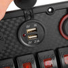 Car Marine Boat Circuit Breaker 8 Gang Red LED Toggle Rocker Switch Panel
