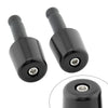 Universal Motorcycle 1.5" Black Handlebar Grips & End Caps