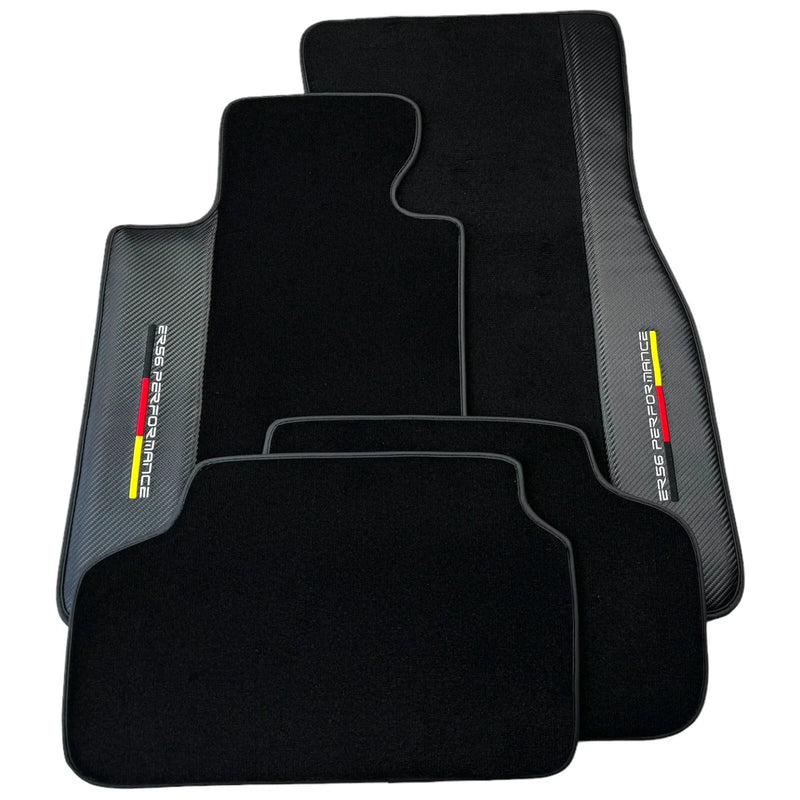 BMW i8 with Carbon (2014-2017) | ER56 Performance Black Floor Mats