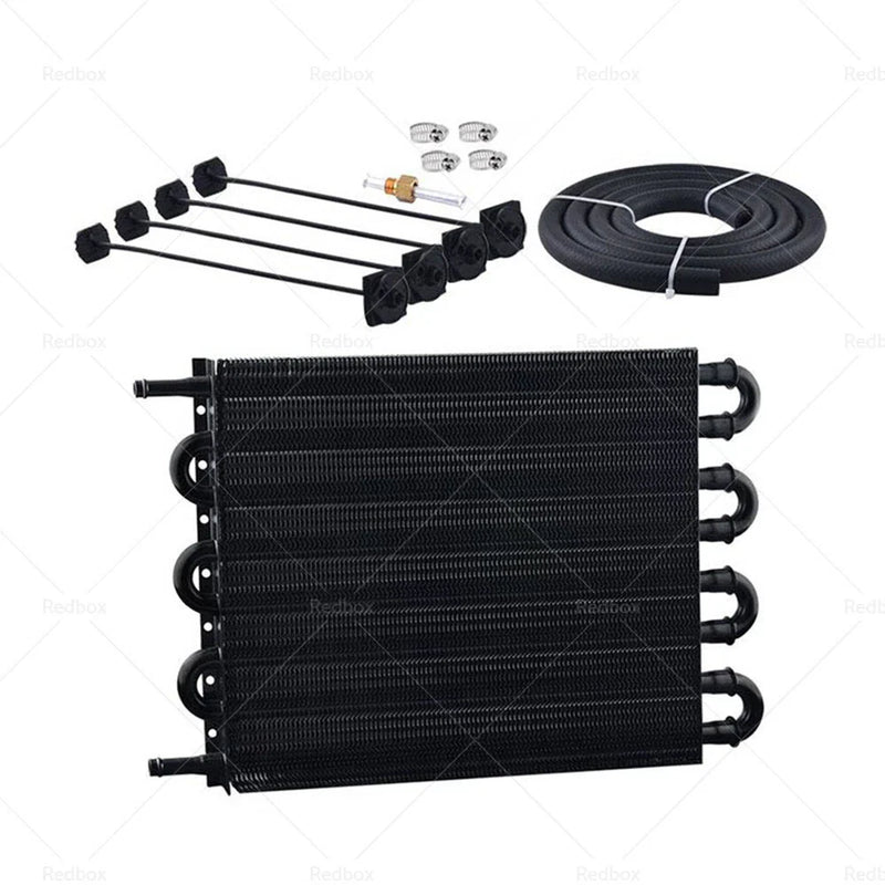 Manual to Automatic Cars 8 Row Remote Transmission Oil Cooler Radiator Kit