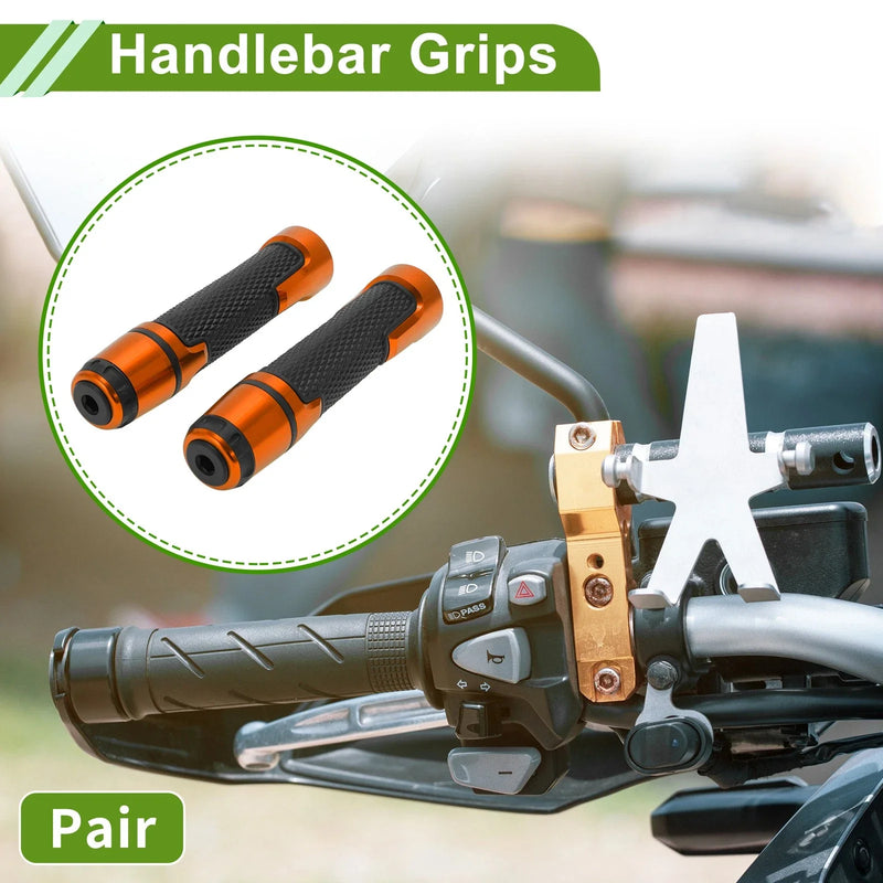 Make Model Grips 7/8 22mm Motorcycle Hand Grips Cover Aluminum Orange
