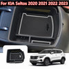 Kia Seltos Center Console Armrest Storage Box Organizer Tray (2021–2023)