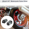 2 x 15mm Aluminum Alloy Plastic Motorcycle Slider Frame Titanium Tone