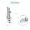 Bike Cycling Silver Tone Pair 8mm Aluminium Alloy Motorcycle Footrest Footpeg
