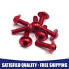 Make Model M6 / 20mm / Red Hexagon License Plates Fairing Bolts Screws