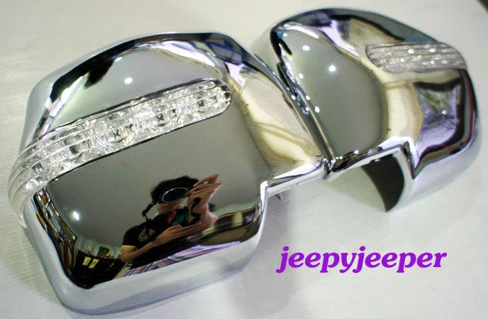 Toyota Hiace Commuter Chrome Manual Mirror Cover LED (2005-2008)