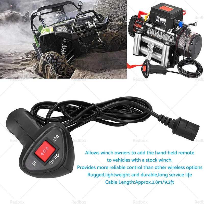 Car Vehicle 9.2ft Cable Universal Electric Winch Remote Controller