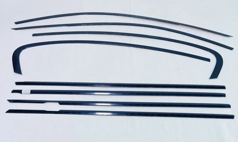 BMW 5 Series Steel Glossy Black Window Side Molding Cover Trim (2018-2021)