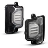 Jeep Wrangler JL 2x Clear Side Mirror Turn Signal Light (2018–2024)