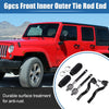 Dodge Durango 6pcs Front Inner Outer Tie Rod End Link (2011-2015)
