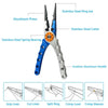 Fishing Gear 7.9" Aluminium Fishing Pliers Hook Remover