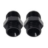 Black Aluminum AN8 Flare to 10AN ORB Male Fitting Adapters with O-Rings