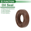 Oil Seal FKM Rubber 20x42x10mm High Pressure Brown 5 pcs
