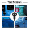 Jeep Wrangler (2007-2018) - 6 x Bolts Extra Long Black Torx Screws