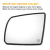 Toyota Tundra Left White Mirror Glass w/ Back Heated