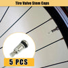 Make Model 5 x Wheel Valves Aluminum Alloy Car Tyre Valve Silver Tone