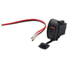 Car Rocker Switch Dual USB Charger PD and QC3.0 Port with LED Power Socket